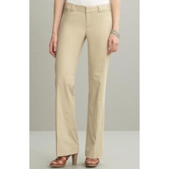 Banana Republic Cotton Twill Taupe Khaki Jackson Fit Pants Size 8 - Picture 1 of 10
